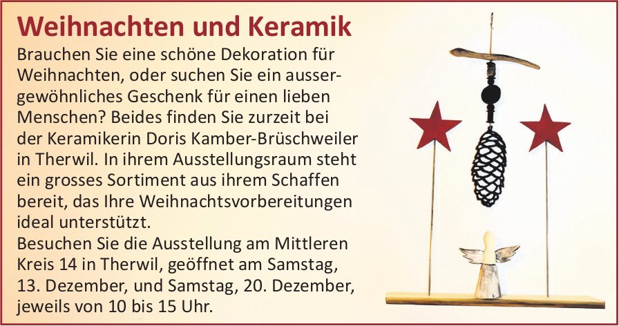 Therwil - Weihnachten und Keramik