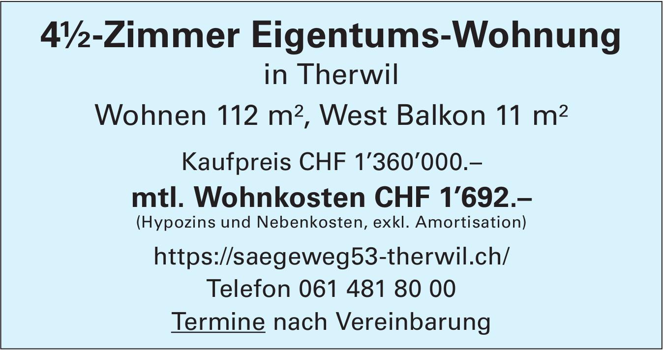 4½-Zimmer Eigentums-Wohnung, Therwil, zu verkaufen