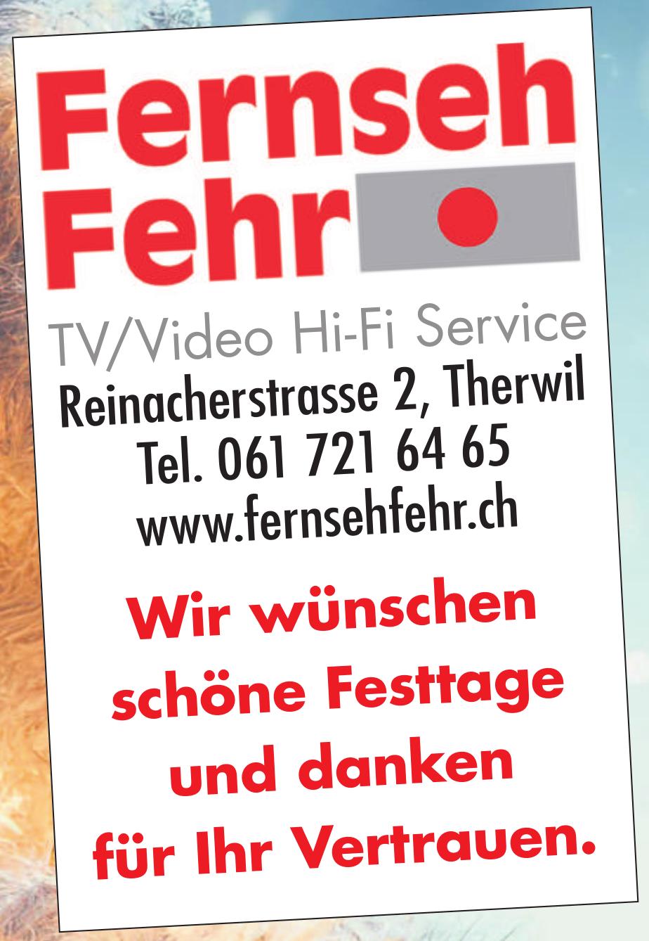 Fernseh Fehr, Therwil - Wir wünschen schöne Festtage und danken für Ihr Vertrauen.