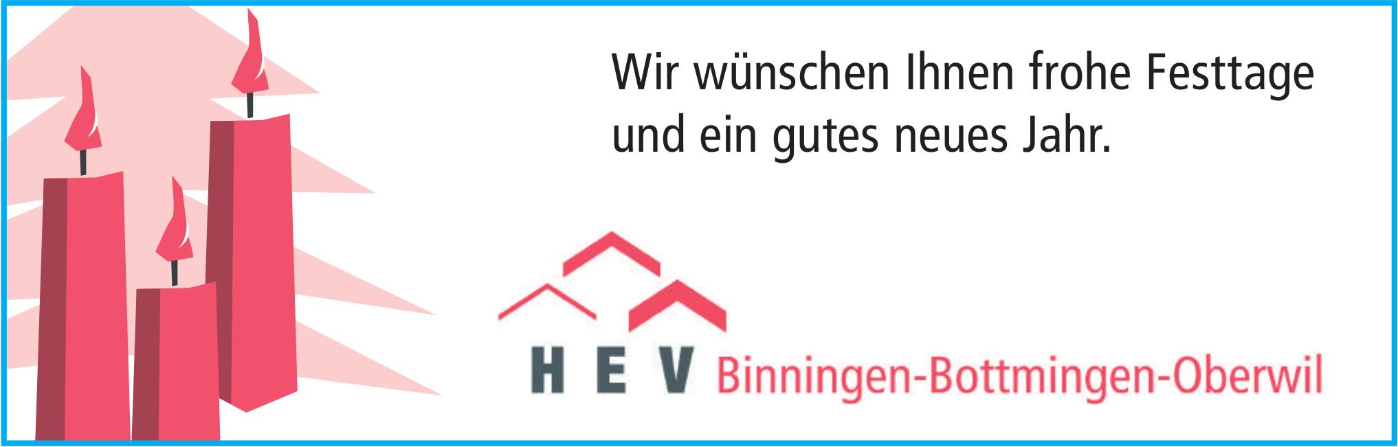 HEV Binningen-Bottmingen-Oberwil, Wir wünschen Ihnen frohe Festtage und ein gutes neues Jahr.