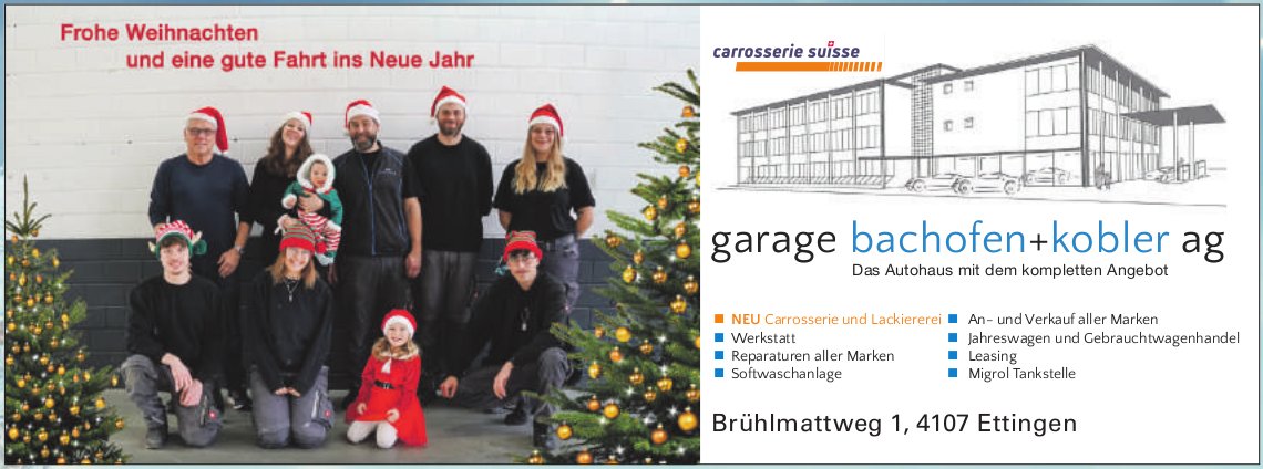 Garage bachofen+kobler ag, Ettingen - Das Autohaus mit dem kompletten Angebot