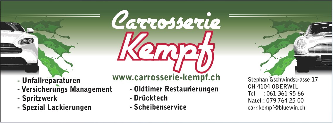 Versicherungs Management, OBERWIL - Unfallreparaturen