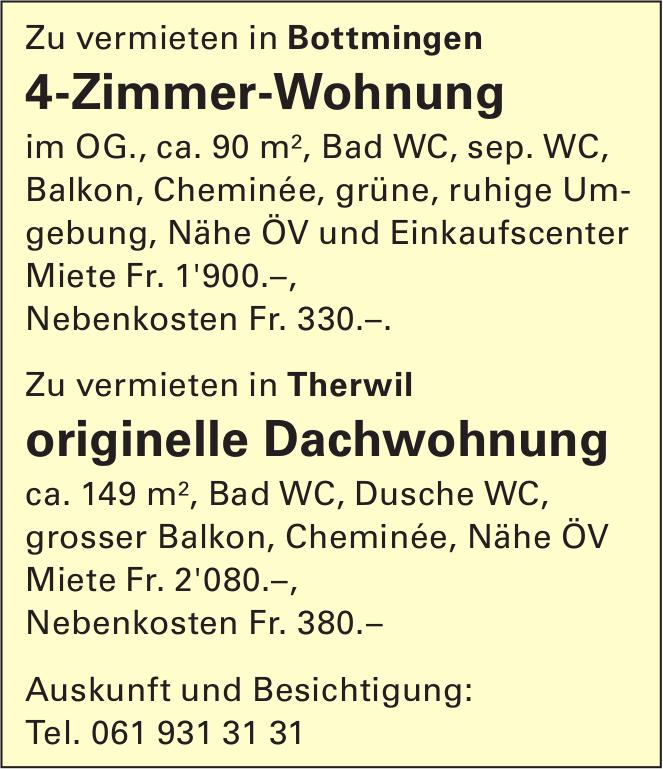 4-Zimmer-Wohnung, Bottmingen, zu vermieten