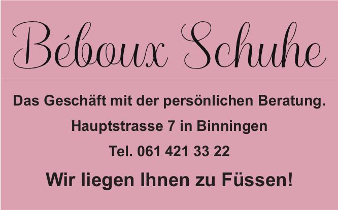 Béboux Schuhe, Binningen - Wir liegen Ihnen zu Füssen!