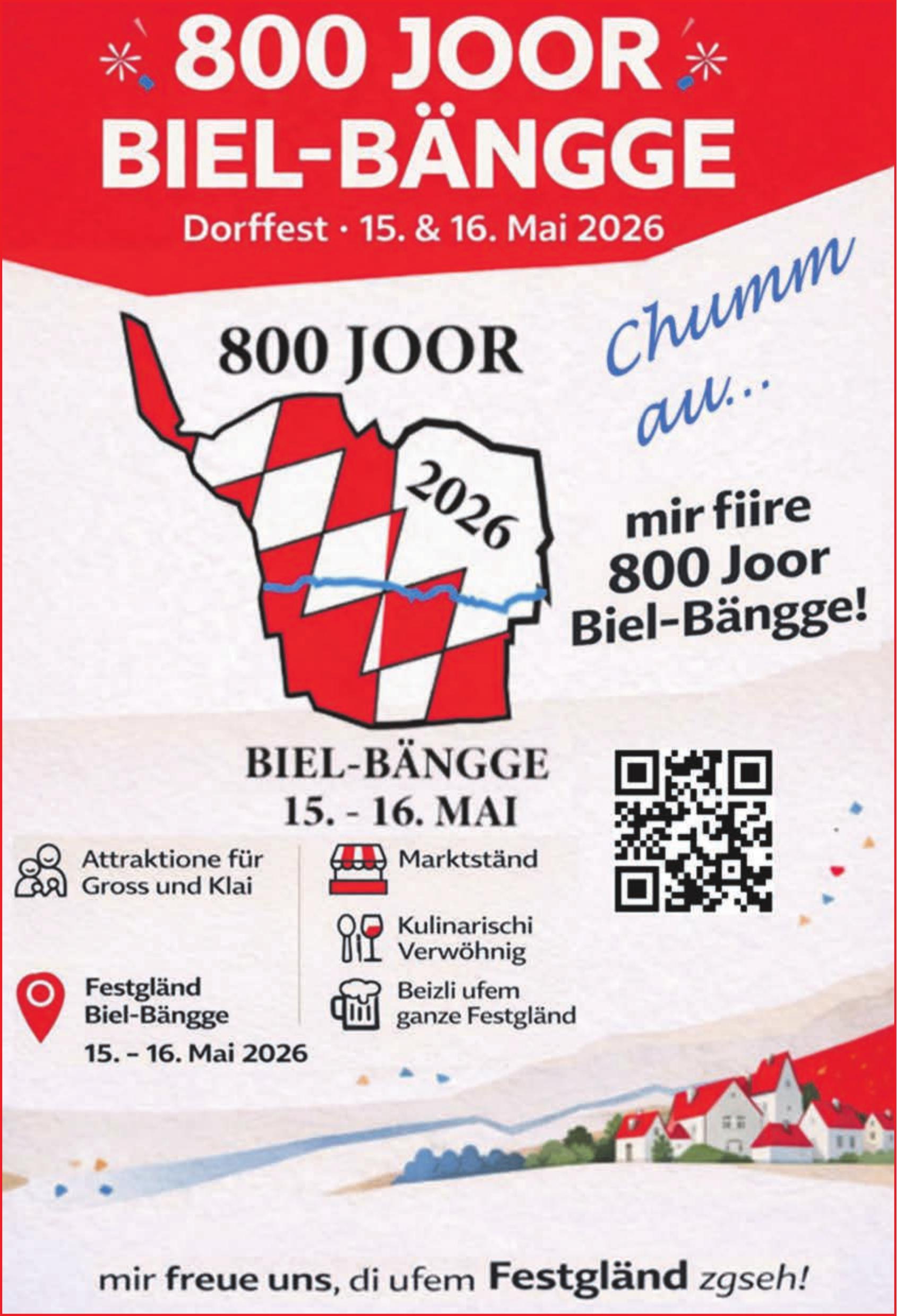 800 JOOR BIEL-BÄNGGE, 15. - 16. Mai, Festgländ Biel-Bängge