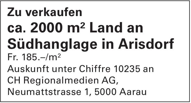 Ca. 2000 m² Land an Südhanglage in Arisdorf, zu verkaufen