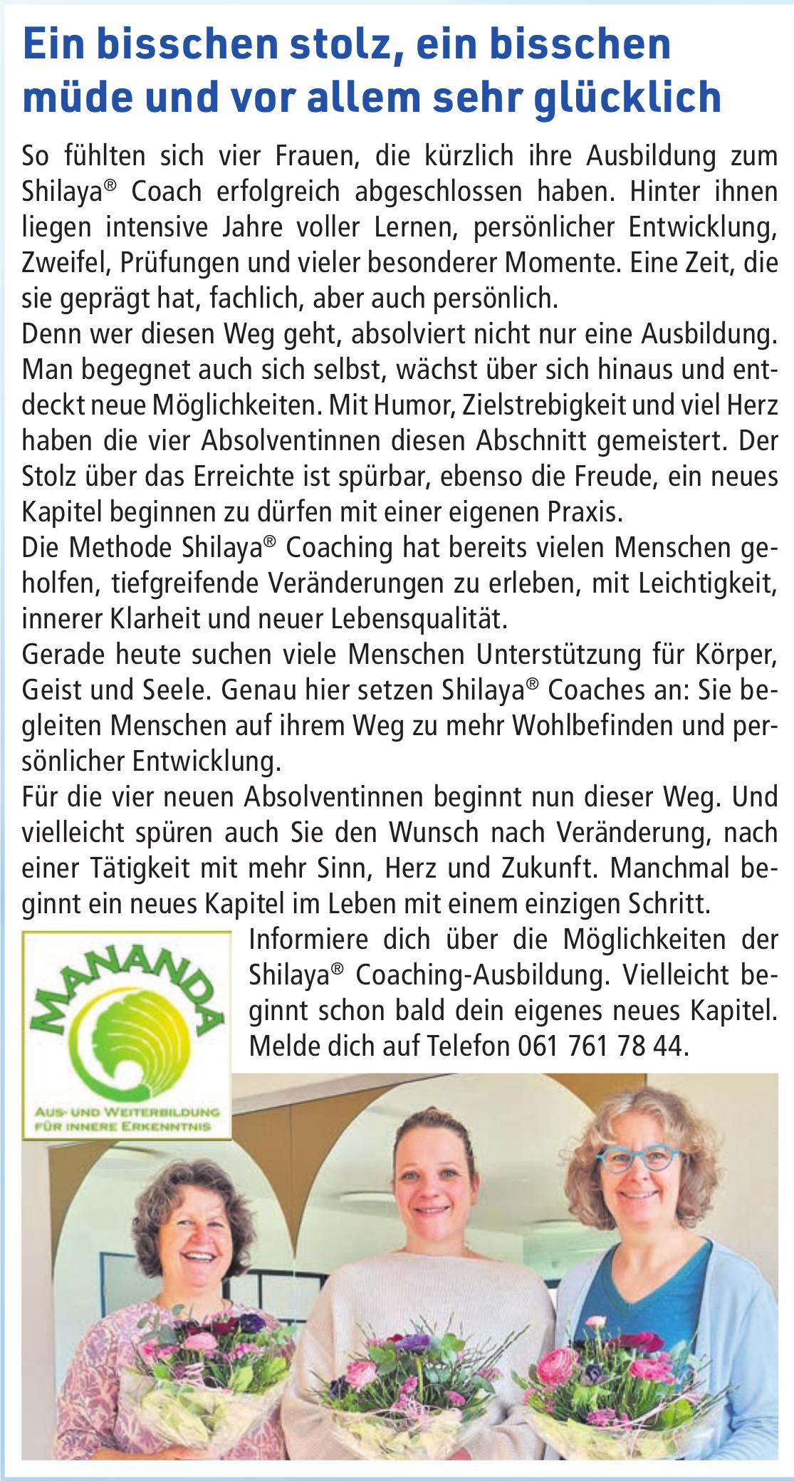 MANANDA, Ein bisschen stolz, ein bisschen müde und vor allem sehr glücklich