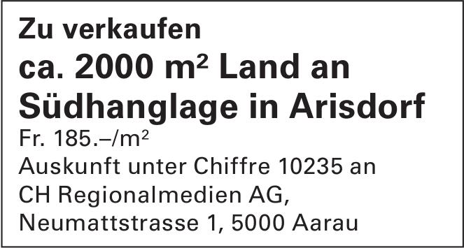 Ca. 2000 m² Land an Südhanglage in Arisdorf, zu verkaufen
