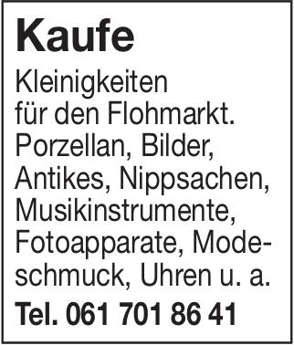 Kaufe Kleinigkeiten für den Flohmarkt.