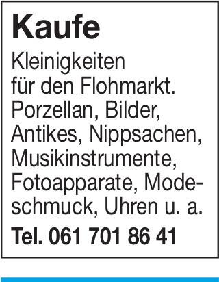 Kaufe Kleinigkeiten für den Flohmarkt.