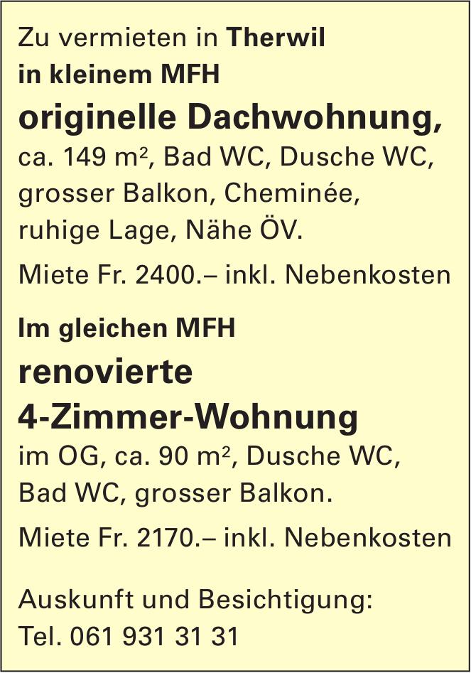 4-Zimmer-Wohnung, Therwil, zu vermieten