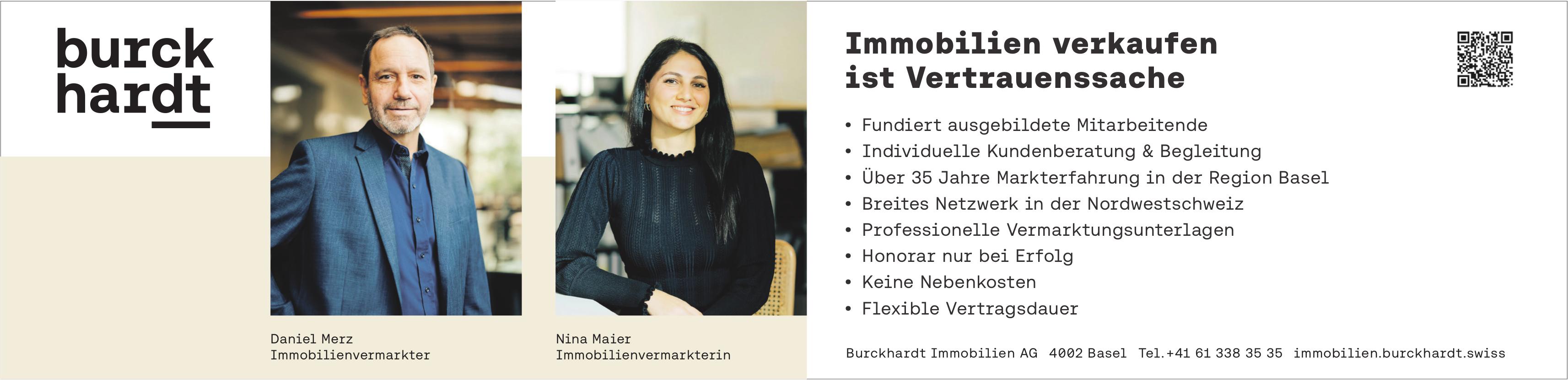 Burckhardt Immobilien AG, Basel - Immobilien verkaufen ist Vertrauenssache