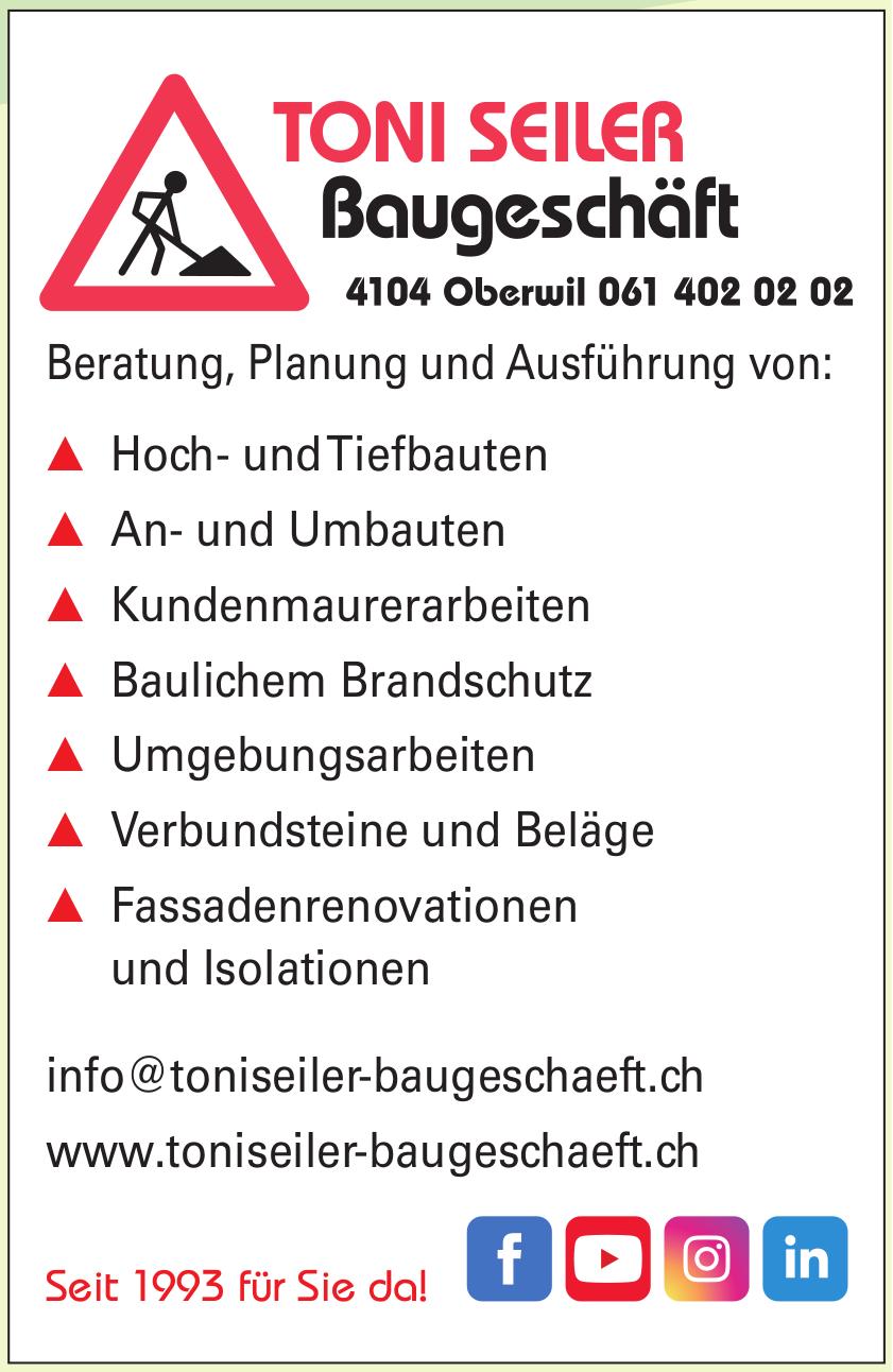 Toni Seiler Baugeschäft, Oberwil - Beratung, Planung und Ausführung