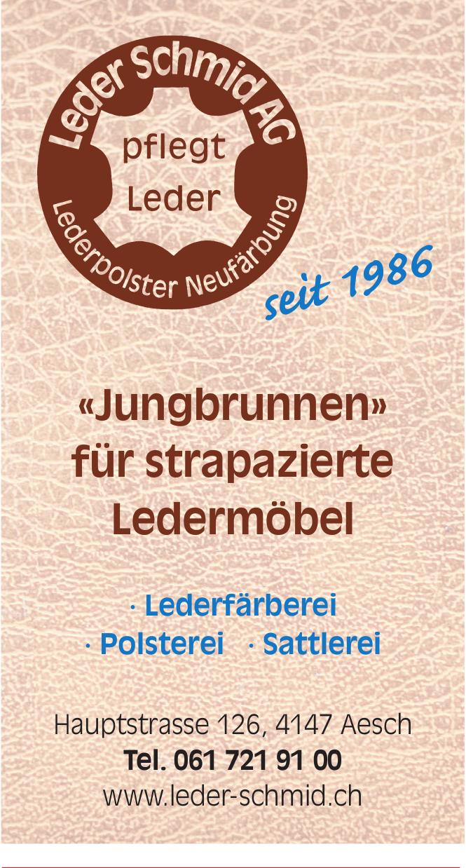 Leder Schmid AG, Aesch - «Jungbrunnen» für strapazierte Ledermöbel