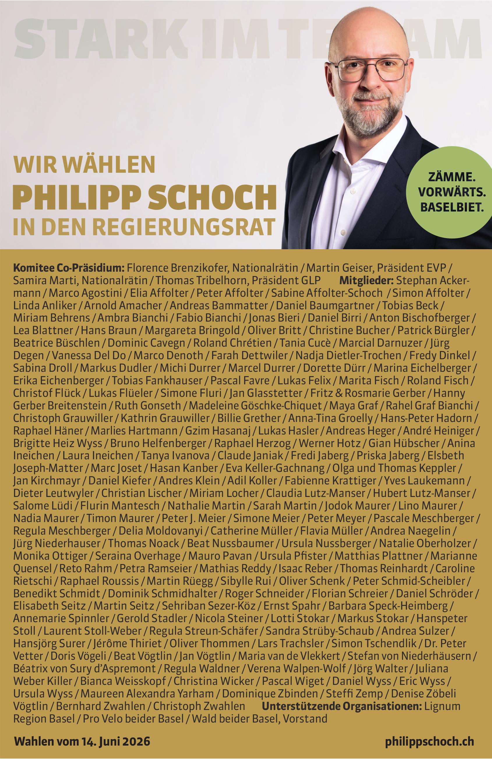 WIR WÄHLEN PHILIPP SCHOCH IN DEN REGIERUNGSRAT