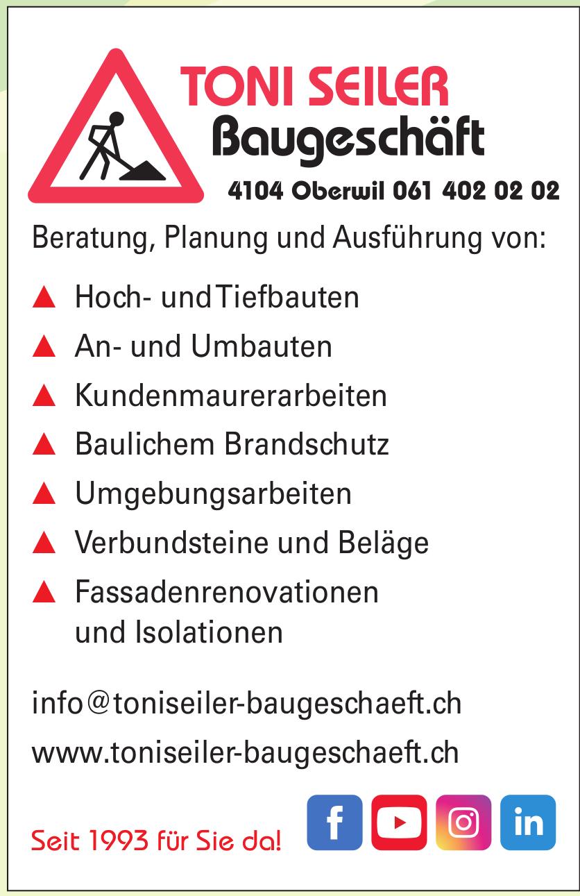 Toni Seiler Baugeschäft, Oberwil - Beratung, Planung und Ausführung