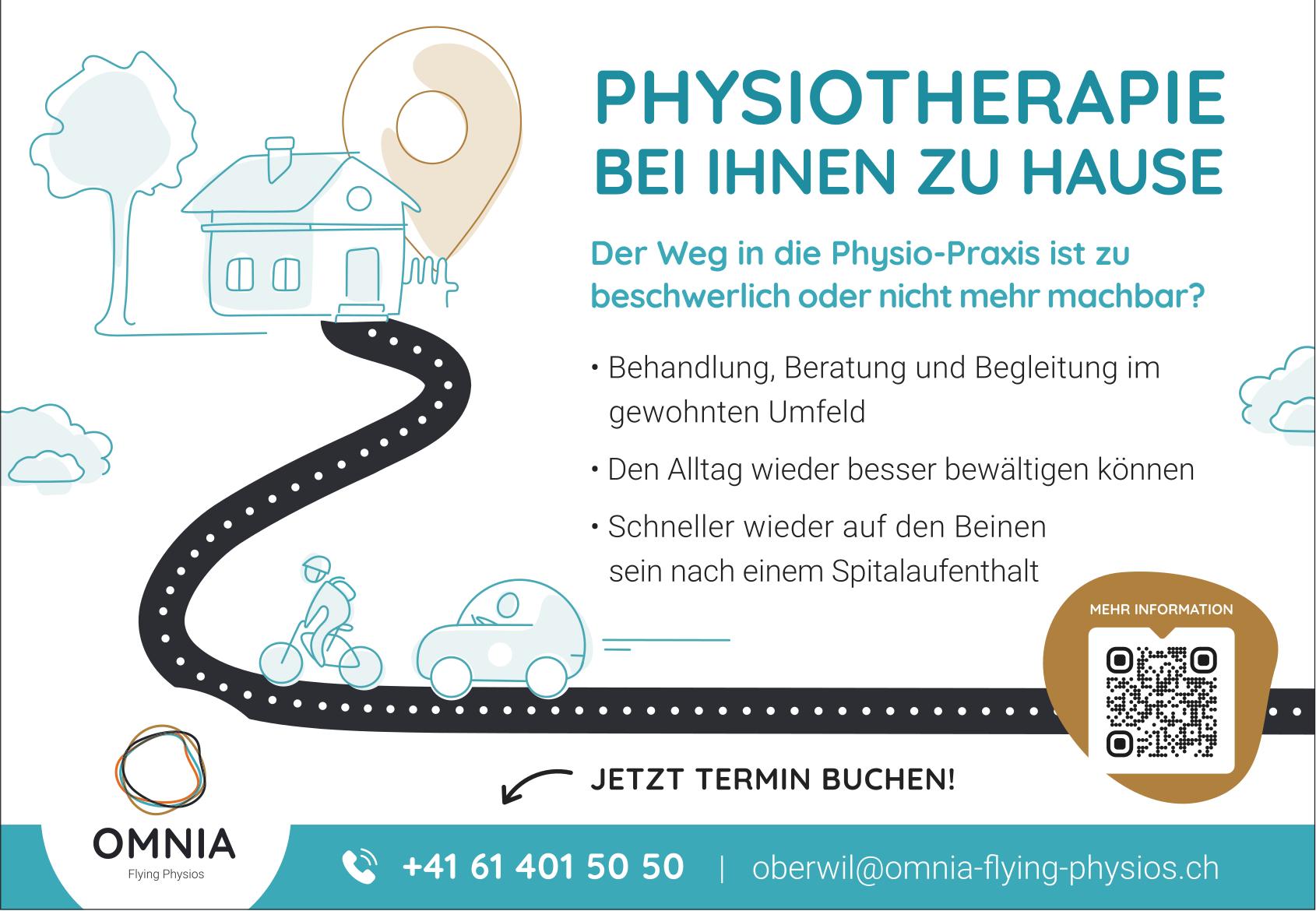 OMNIA Flying Physios, Der Weg in die Physio-Praxis ist zu beschwerlich oder nicht mehr machbar?