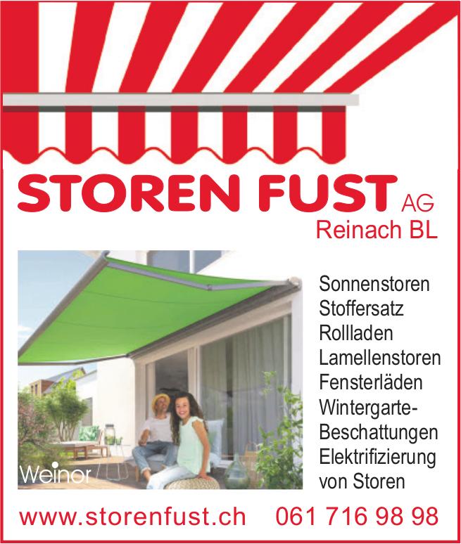 STOREN FUST AG, Reinach - Sonnenstoren, Stoffersatz, Rollladen, Lamellenstoren