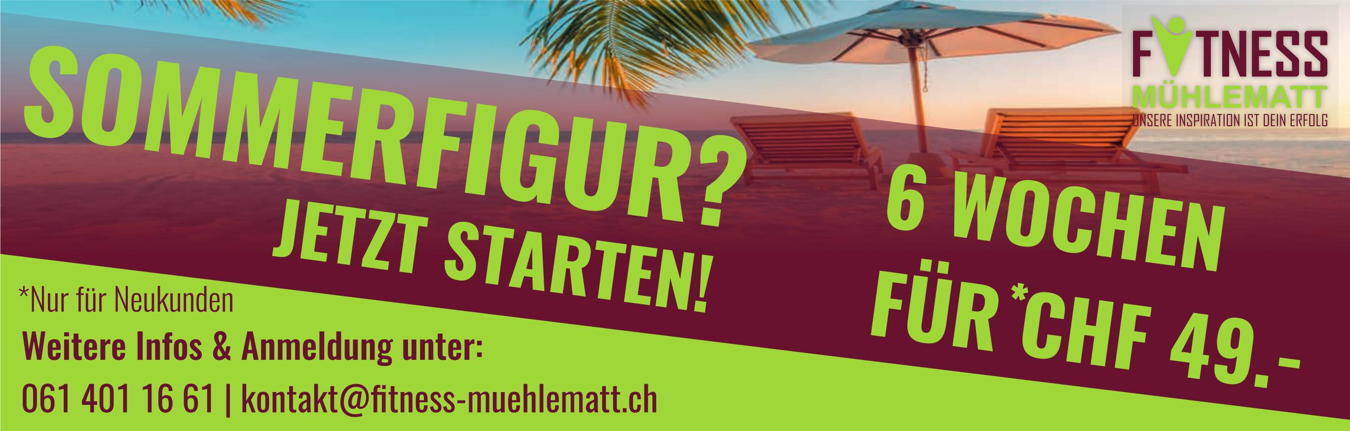 FITNESS MÜHLEMATT, SOMMERFIGUR? JETZT STARTEN!