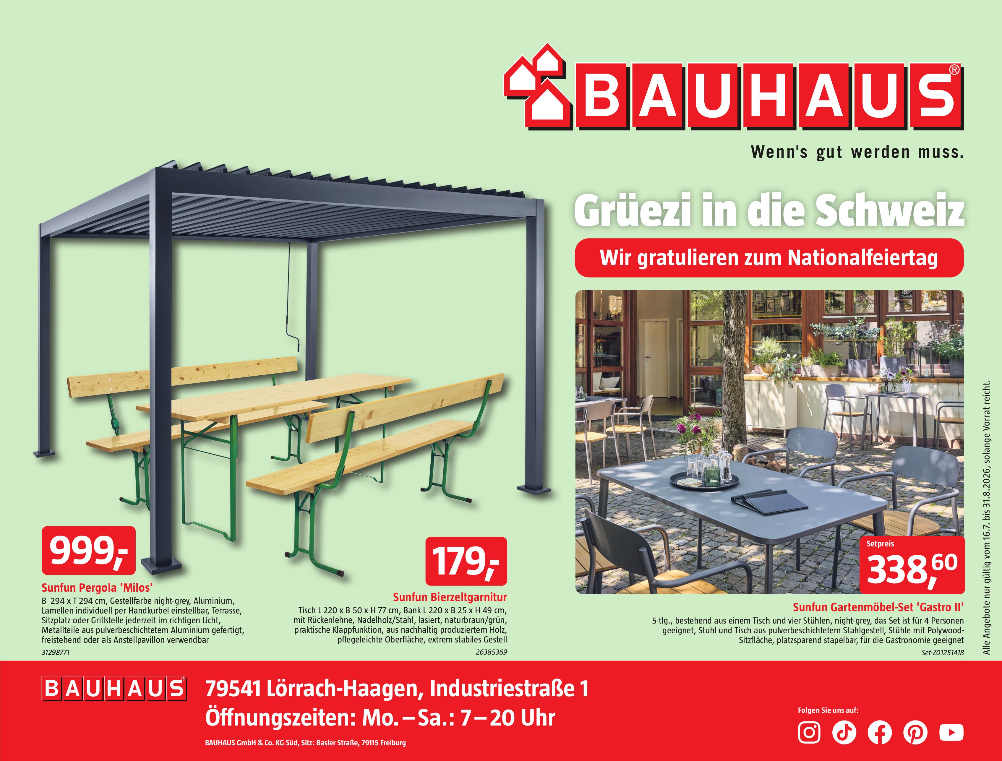 BAUHAUS, Lörrach-Haagen - Grüezi in die Schweiz