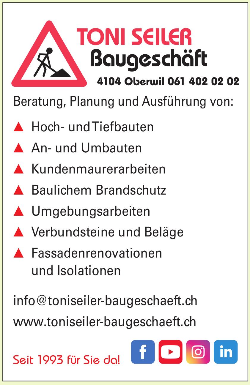 Toni Seiler Baugeschäft, Oberwil - Beratung, Planung und Ausführung