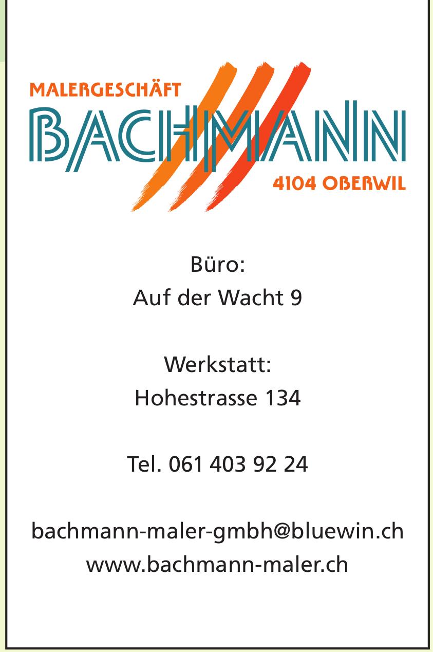 Malergeschäft Bachmann, Oberwil