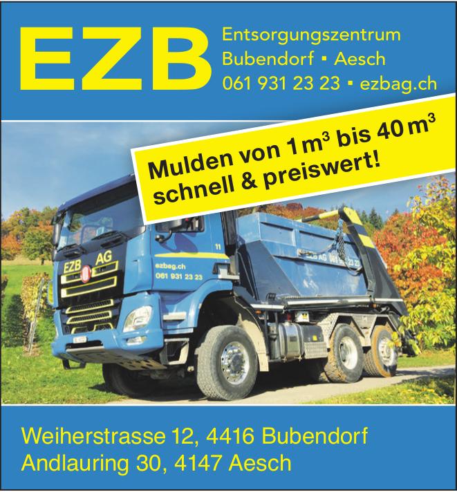 EZB Entsorgungszentrum, Bubendorf / Aesch - Mulden von 1m³ bis 40m³ schnell und preiswert!