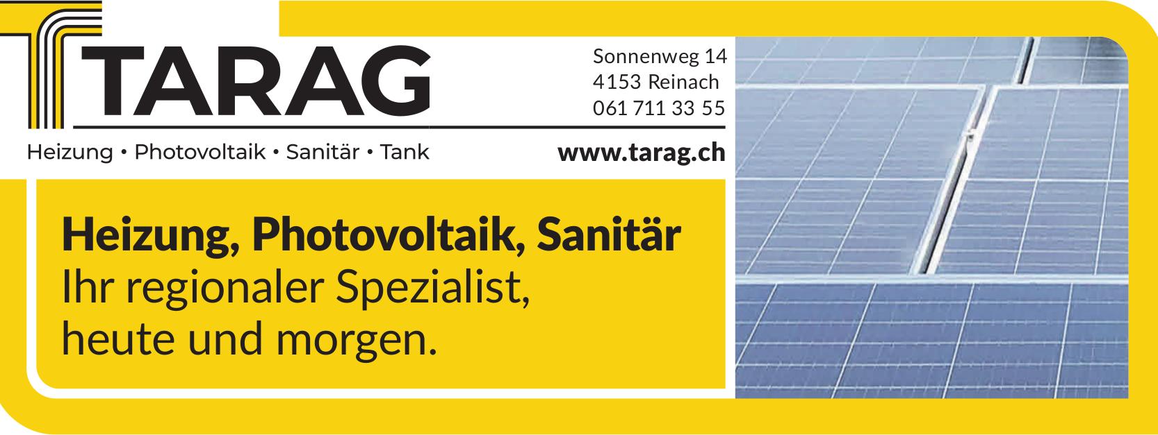 Tarag, Reinach - Heizung, Photovoltaik,  Sanitär - Ihr regionaler Spezialist,  heute und morgen.