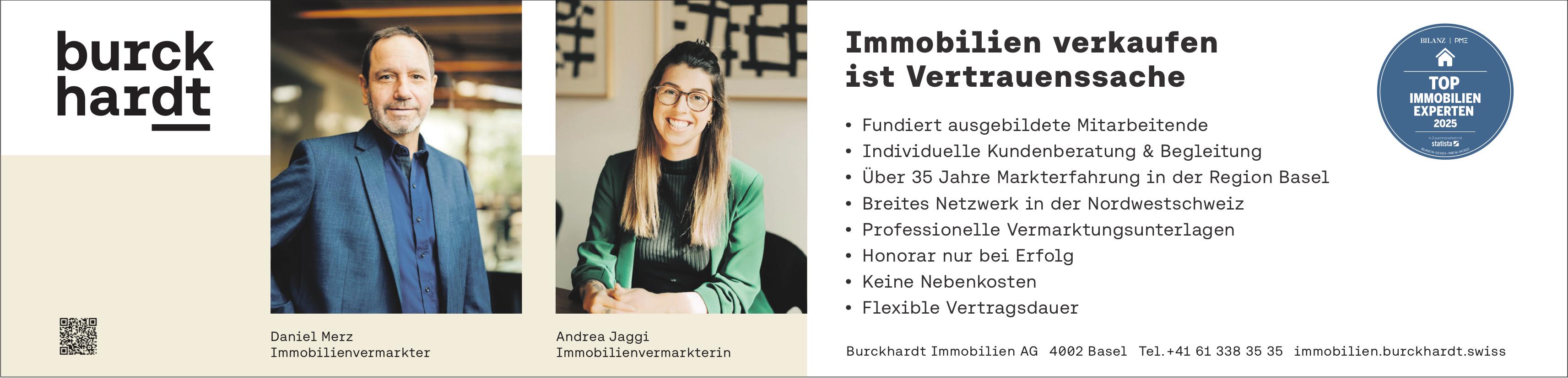 Burckhardt Immobilien AG, Basel - Immobilien verkaufen ist Vertrauenssache