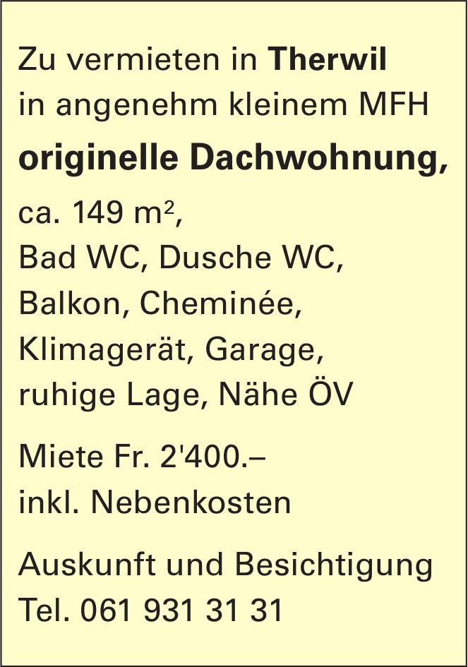 Originelle Dachwohnung, Therwil, zu vermieten