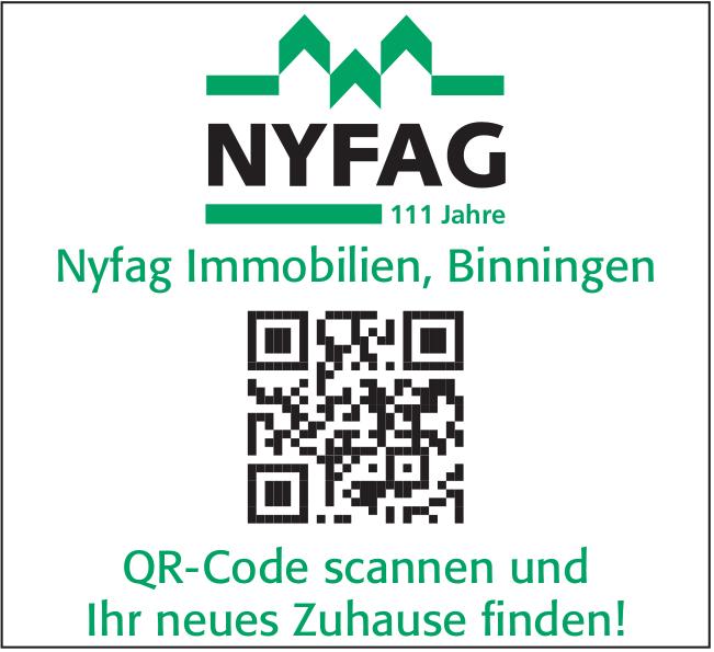 Nyfag Immobilien, Binningen - QR-Code scannen und Ihr neues Zuhause finden!