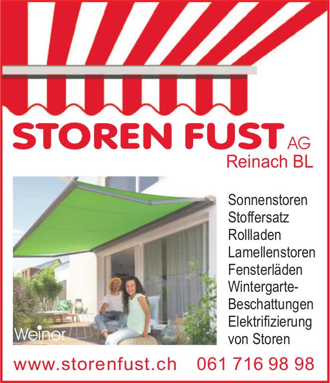 STOREN FUST AG, Reinach - Sonnenstoren, Stoffersatz, Rollladen, Lamellenstoren