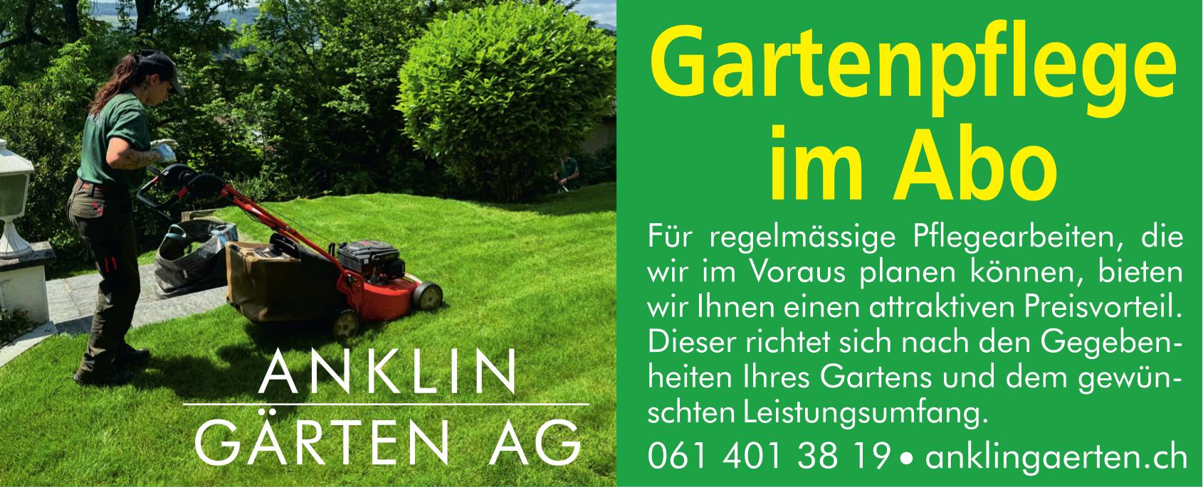 ANKLIN GÄRTEN AG, Gartenpflege im Abo