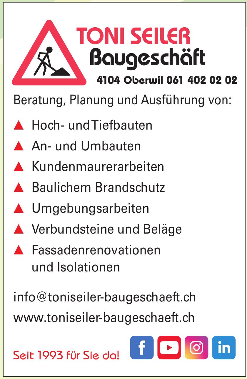 Toni Seiler Baugeschäft, Oberwil - Beratung, Planung und Ausführung