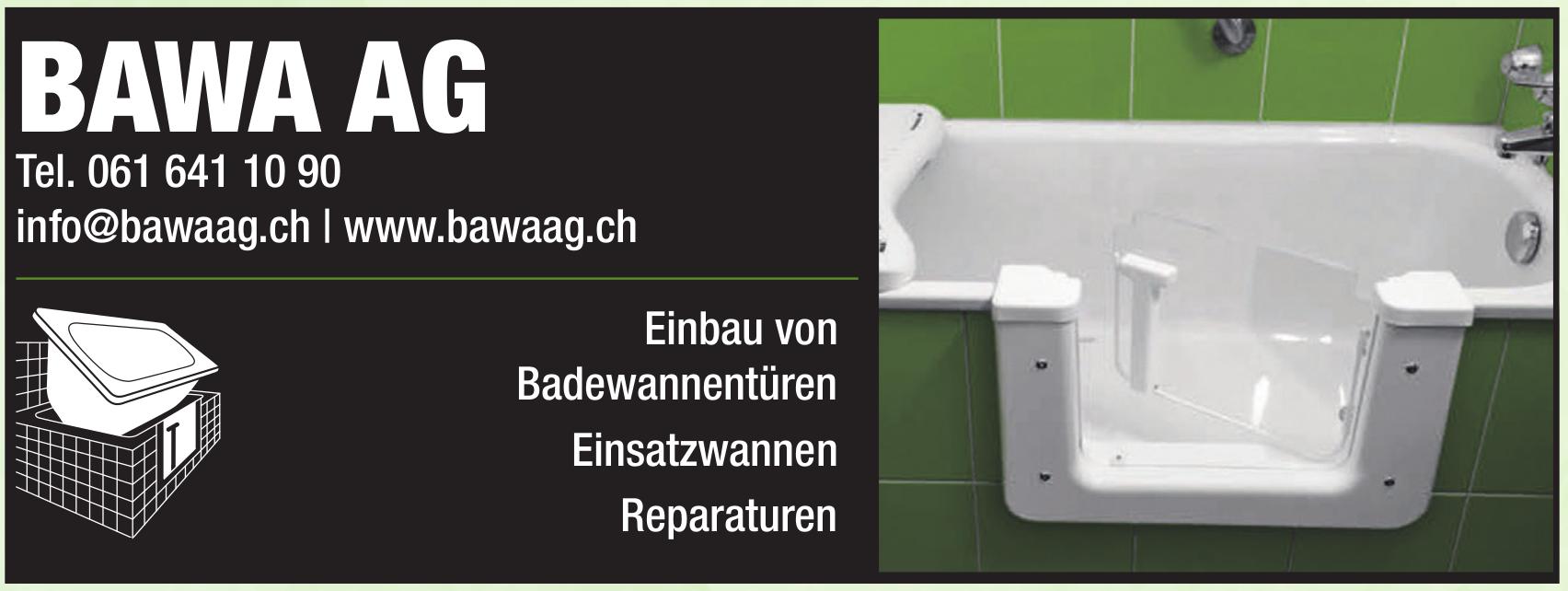 BAWA AG, Einbau von Badewannentüren