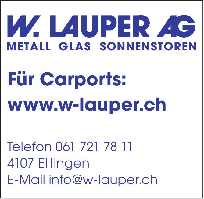 W. Lauper AG, Ettingen - METALL / GLAS / SONNENSTOREN