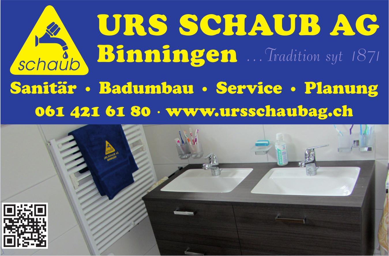 URS SCHAUB AG, Sanitär · Badumbau · Service · Planung