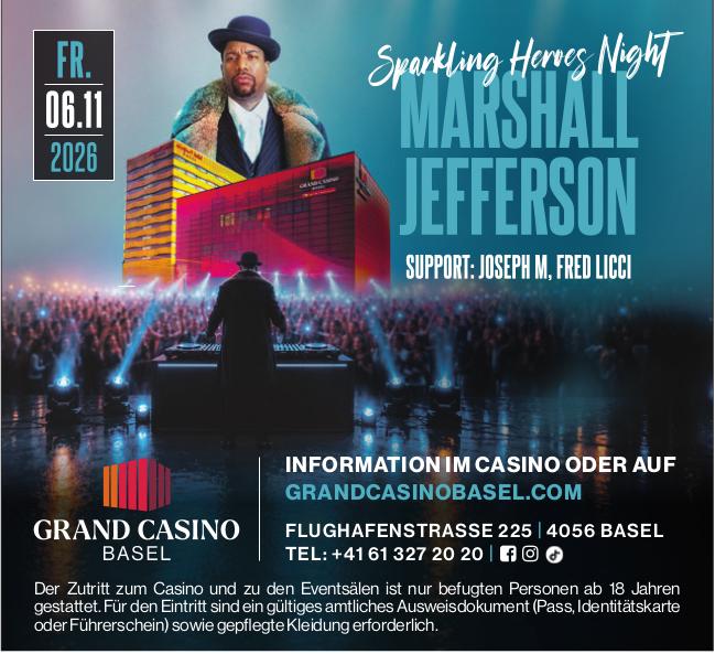 Grand Casino Basel, Sparkling Heroes Night – Marshall Jefferson, 06. November