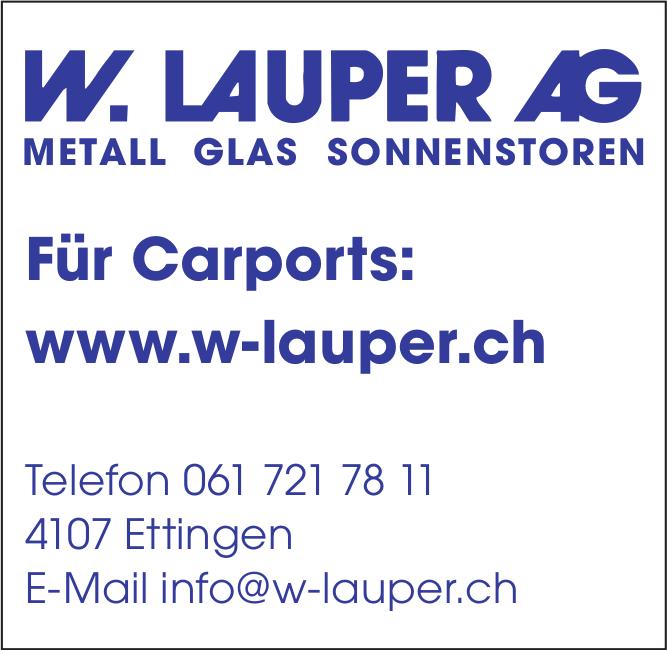 W. Lauper AG, Ettingen - METALL / GLAS / SONNENSTOREN