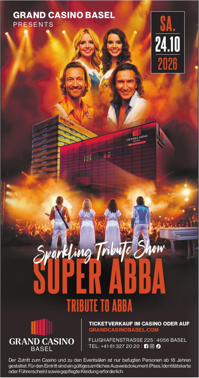 Grand Casino Basel, Sparkling Tribute Show SUPER ABBA, 24. Oktober