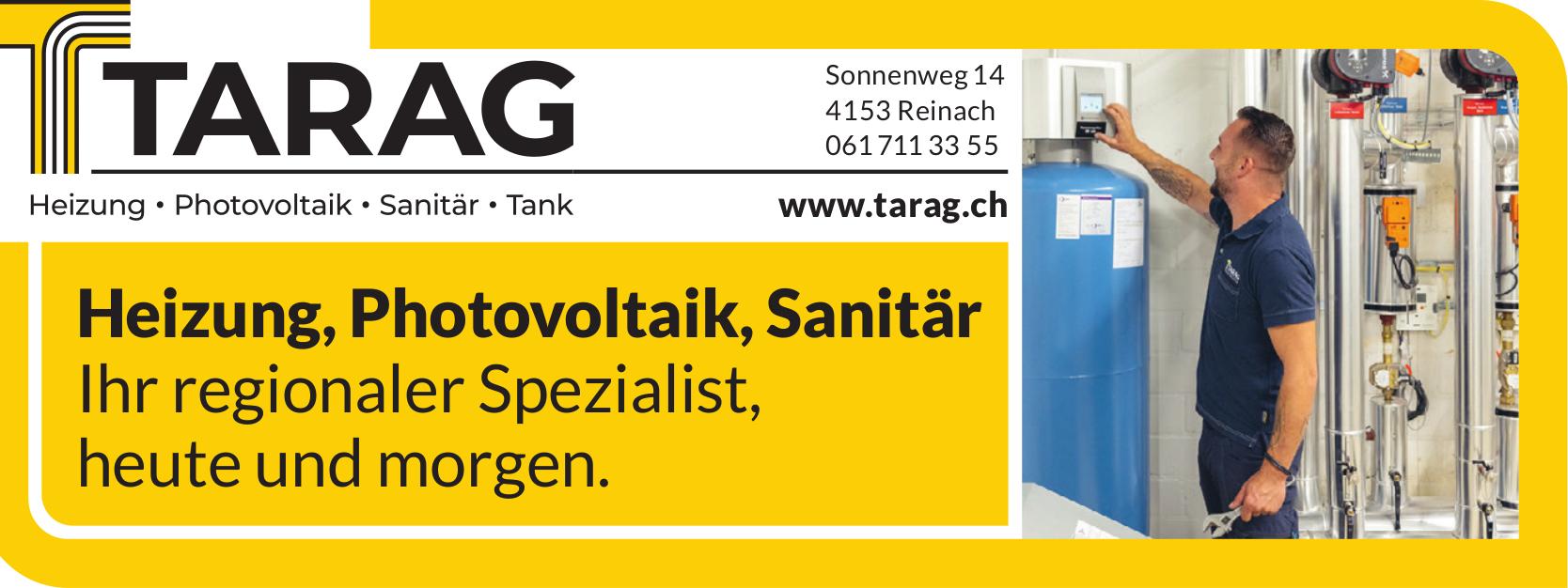 Tarag, Reinach - Heizung, Photovoltaik,  Sanitär - Ihr regionaler Spezialist,  heute und morgen.