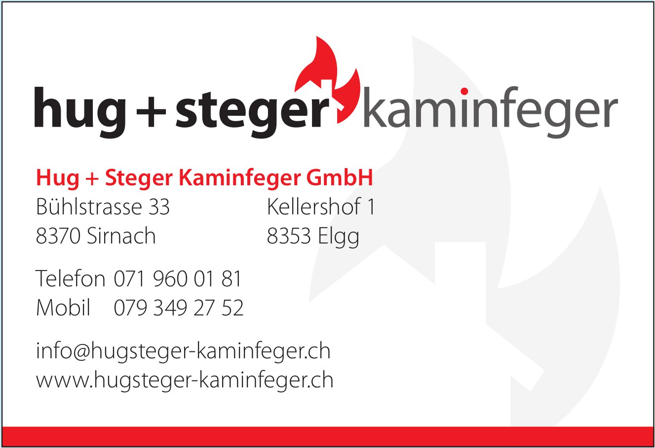 Hug + Steger Kaminfeger GmbH, Sirnach und Elgg