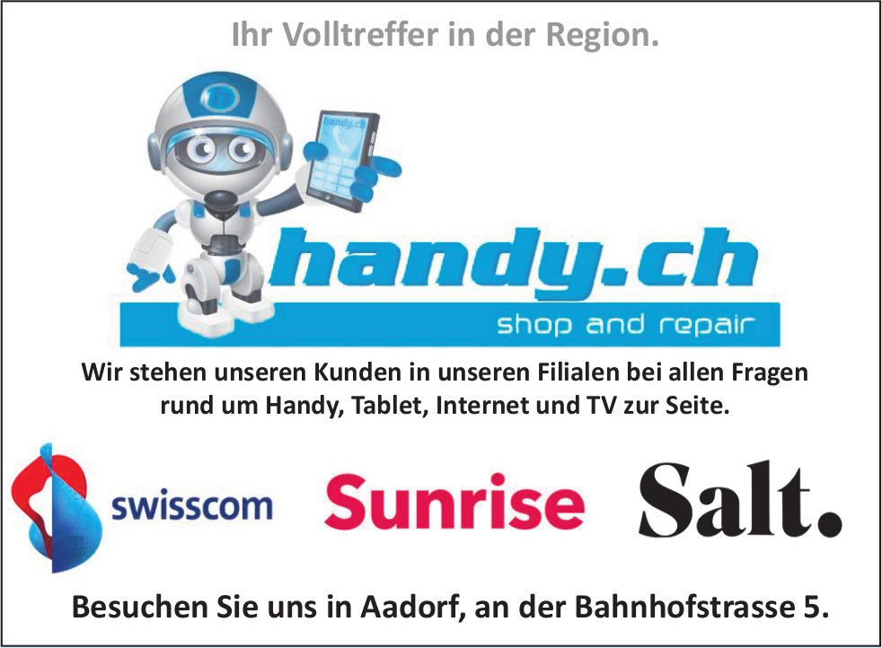 Handy.ch, Aadorf - Ihr Volltreffer in der Region.