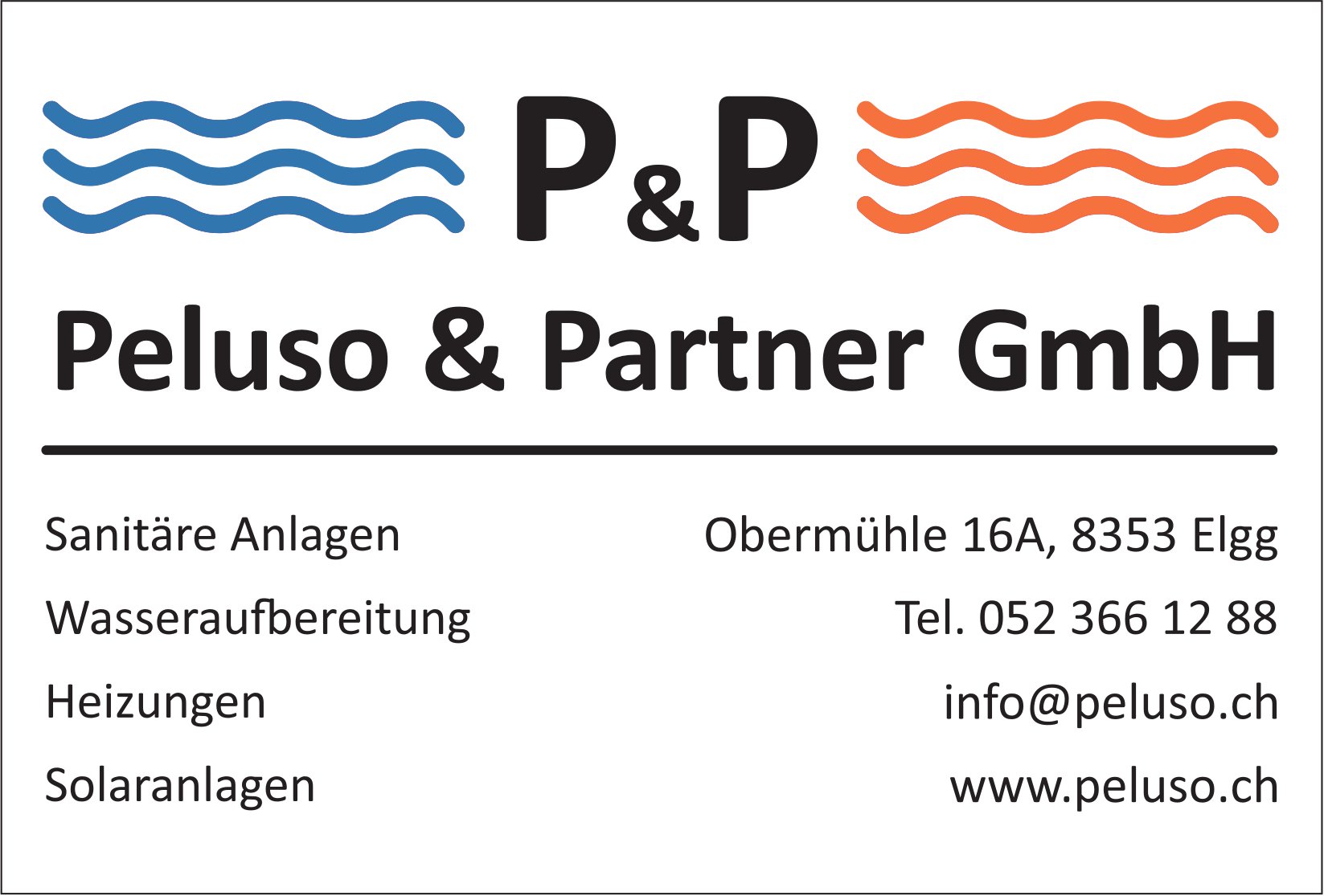 Peluso & Partner GmbH, Elgg - Sanitäre Anlagen, Wasseraufbereitung, Heizungen, Solaranlagen