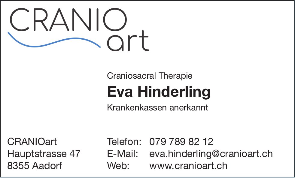 CRANIOart, Eva Hinderling, Aadorf - Craniosacral Therapie