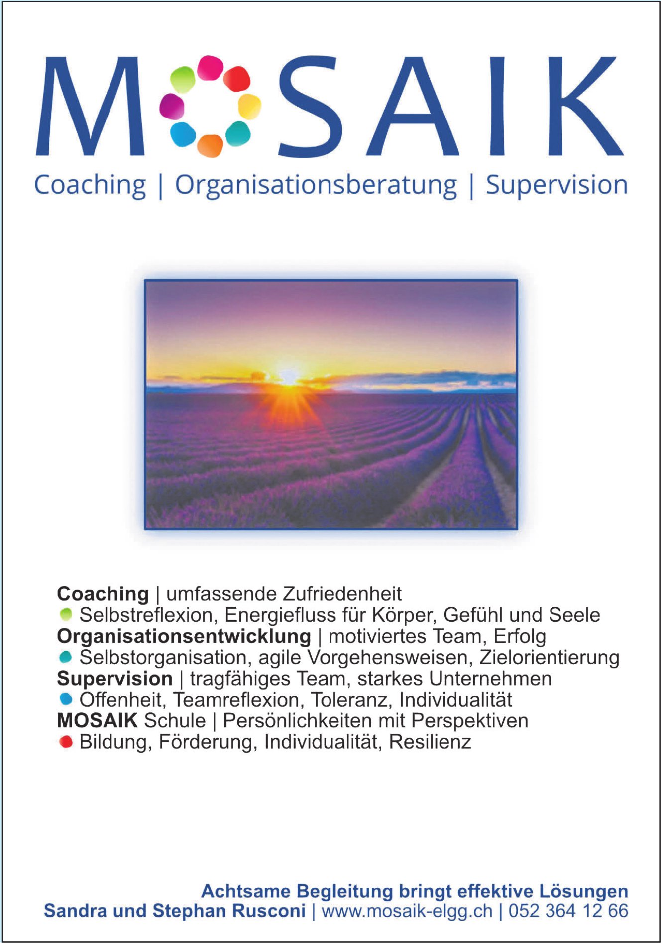 Mosaik, Elgg - Coaching, Organisationsberatung & Supervision