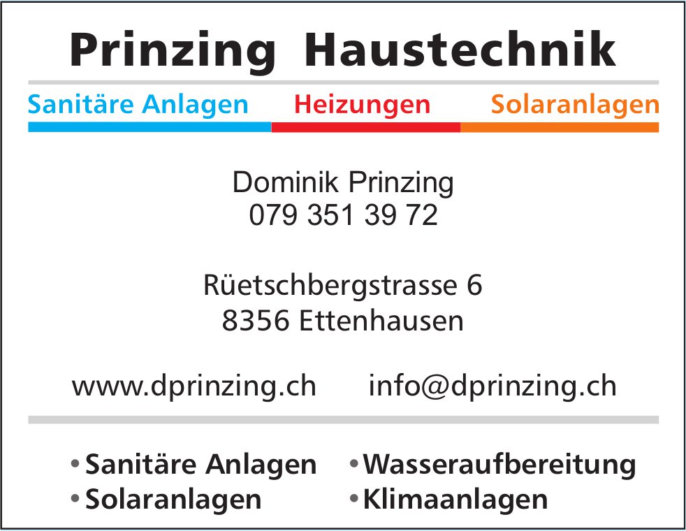 Prinzing Haustechnik, Ettenhausen - Sanitäre Anlagen, Heizungen, Solaranlagen