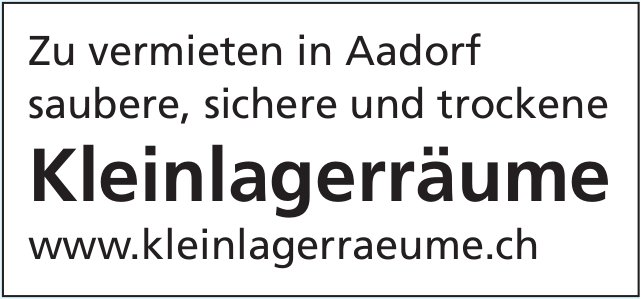 Kleinlagerräume, Aadorf, zu vermieten