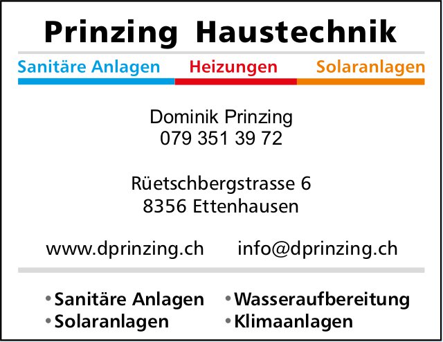Prinzing Haustechnik, Ettenhausen - Sanitäre Anlagen, Heizungen, Solaranlagen