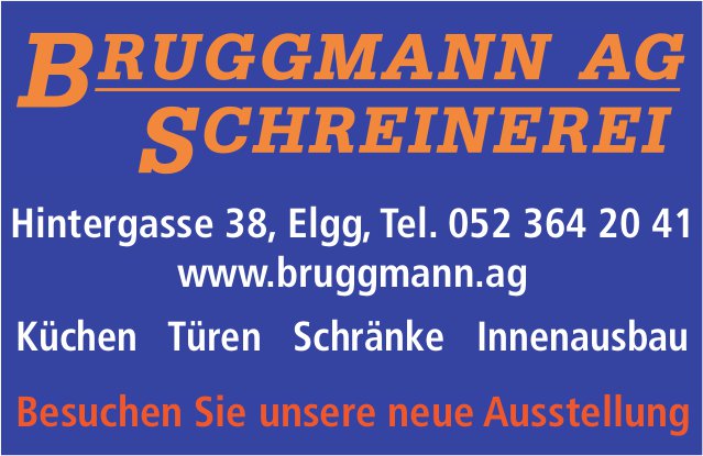 Schreinerei Bruggmann AG, Elgg - Küchen, Türen, Schränke & Innenausbau
